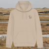 Mindful Earth Capybara Front Hoodie in Desert Dust – Spread Peace and Kindness Design – Sustainable Organic Cotton Unisex Hoodie Made in the UK
