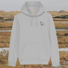 Mindful Earth Capybara Front Hoodie in Heather Grey – Spread Peace and Kindness Design – Sustainable Organic Cotton Unisex Hoodie Made in the UK