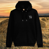 Mindful Earth Highland Cow Front Hoodie in Black – Live Like Someone Left the Gate Open Design – Sustainable Organic Cotton Unisex Hoodie Made in the UK