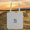 Heather Grey Highland Cow “Live Like Someone Left The Gate Open” eco tote bag