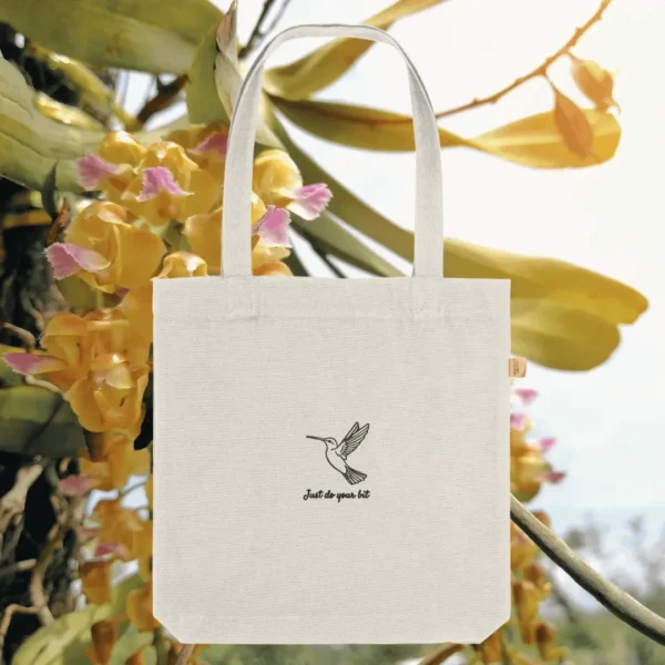 Natural Hummingbird “Just Do Your Bit” eco tote bag