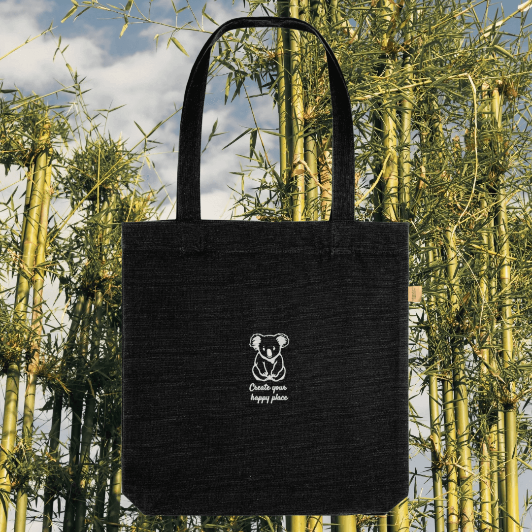 Black Koala “Create Your Happy Place” tote bag