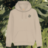 Mindful Earth Monstera Front Hoodie in Desert Dust – Life’s a Climb but the View is Great Design – Sustainable Organic Cotton Unisex Hoodie Made in the UK
