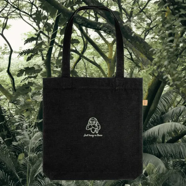 Black Sloth “Just Hang In There” eco tote bag