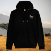 Mindful Earth Zebra Front Hoodie in Black – Dare to Be Different Design – Sustainable Organic Cotton Unisex Hoodie Made in the UK