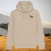 Mindful Earth Zebra Front Hoodie in Desert Dust – Dare to Be Different Design – Sustainable Organic Cotton Unisex Hoodie Made in the UK