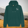 Mindful Earth Zebra Front Hoodie in Glazed Green – Dare to Be Different Design – Sustainable Organic Cotton Unisex Hoodie Made in the UK