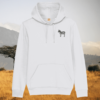Mindful Earth Zebra Front Hoodie in White – Dare to Be Different Design – Sustainable Organic Cotton Unisex Hoodie Made in the UK