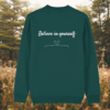Glazed Green organic sweater, plain back – MindfulEarth.