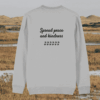 Back view of the Capybara Heather Grey organic cotton sweater with a minimalist plain back by Mindful Earth.