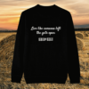 Back view of the Highland Cow Black organic cotton sweater with a minimalist plain back by Mindful Earth.