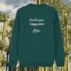 Back view of the Koala Glazed Green organic cotton sweater with a minimalist plain back by Mindful Earth.