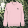 Cotton Pink organic cotton sweater with sloth design and motivational “Just Hang In There” message on the front – Mindful Earth sustainable UK clothing