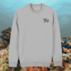 Heather Grey organic cotton sweater with turtle design and motivational “Embrace the Journey” message on the front – Mindful Earth sustainable UK clothing