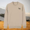 Desert Dust organic cotton sweater with zebra print design and motivational “Dare to Be Different” message on the front – Mindful Earth sustainable UK clothing