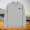 Heather Grey organic cotton sweater with zebra print design and motivational “Dare to Be Different” message on the front – Mindful Earth sustainable UK clothing