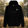 Bee Believe In Yourself organic cotton hoodie front in Black
