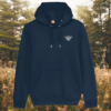 Bee Believe In Yourself organic cotton hoodie front in French Navy
