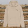 Capybara Spread Peace and Kindness organic cotton hoodie front in Desert Dust