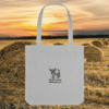 Highland Cow Live Like Someone Left The Gate Open recycled cotton tote bag in heather grey