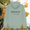 Hummingbird Just Do Your Bit organic cotton hoodie back in Aloe