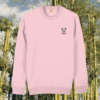 Koala Create Your Happy Place organic cotton sweater front in Cotton Pink