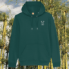 Koala Create Your Happy Place organic cotton hoodie front in Glazed Green