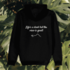 Monstera Life's A Climb But The View Is Great organic cotton hoodie back in Black