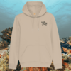 Turtle Embrace The Journey organic cotton hoodie front in Desert Dust