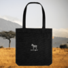 Zebra Dare To Be Different recycled cotton tote bag in black
