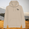 Zebra Dare To Be Different organic cotton hoodie front in Desert Dust